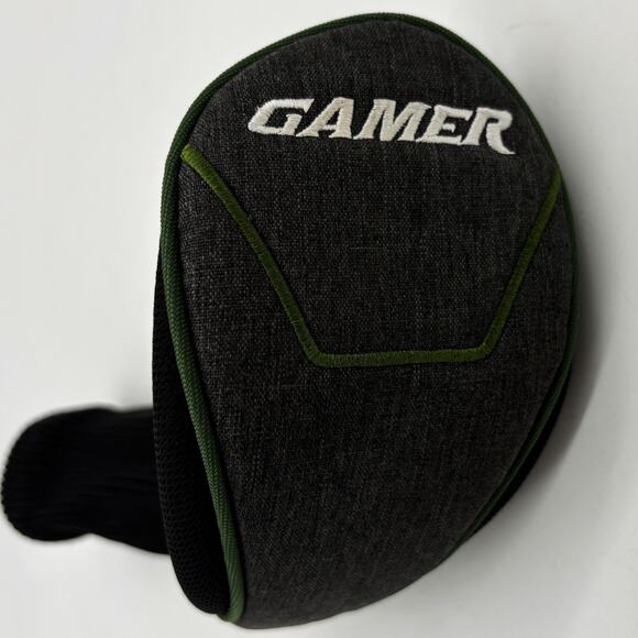 Top Flite Gamer Golf Club Headcover‎ Green Gray Tail Sock 5W Wood Driver Golfing - Picture 2 of 7